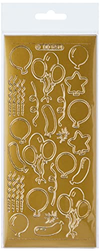 Doodey Abziehaufkleber, Geburtstagsmotive, zur Kartengestaltung und Scrapbooking, 6 Designs, Goldfarben/Silberfarben, 12 Stück von Doodey