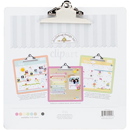 Doodlebug Clipart Monochromatic Clipboard x 13.5-inch-Lily White, Other, Multicoloured, 5.08 x 34.92 x 34.92 cm von Doodlebug