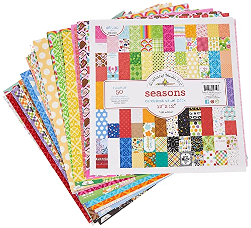 Doodlebug Value Kit Karton, 30,5 x 30,5 cm, 50 Stück, Nicht zutreffend, Mehrfarbig, 31.75 x 30.48 x 1.27 cm von Doodlebug