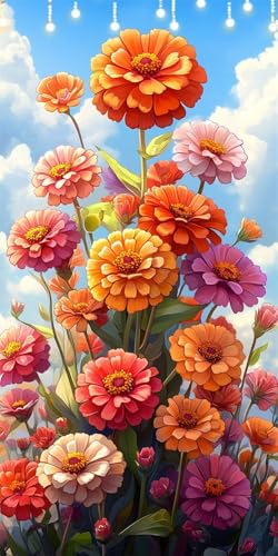 Chrysantheme Malen Nach Zahlen Groß 80X160cm Gelb Malen Nach Zahlen Erwachsene, DIY Kreativ Set Mit 3-Pinseln und Acrylfarbe, Ohne Rahmen, Painting by Numbers für Wohnzimmer Wanddeko, Geschenke W6-560 von Doontiny