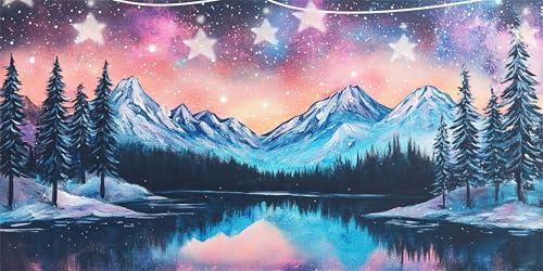 Diamond Painting Eisberg Diamant Paintings Baum Diamond Painting Erwachsene Anfänger, 5D DIY Mosaikherstellung Arts Craft, Crystal Stickerei Diamant Malerei für Wanddeko Schlafzimmer 60x120cm G6-33 von Doontiny