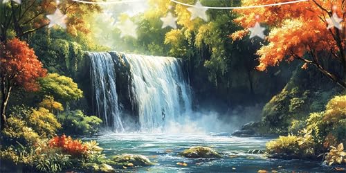 Diamond Painting Erwachsene Fallen Diamond Painting Landschaft Diamant Paintings bilder, Diamant Malerei Art Kits Cross Stitch Stickerei Kunsthandwerk Sets für Wanddeko Schlafzimmer 80x160cm G6-732 von Doontiny