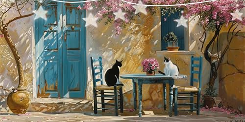 Diamond Painting Erwachsene Katze Diamond Painting Tisch Diamant Paintings bilder, 5D Diamant Malerei Kits Cross Stitch Stickerei Kunsthandwerk für Deko Wohnzimmer, Geschenke für Frauen 40x80cm G6-748 von Doontiny