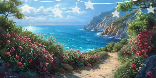 Diamond Painting Erwachsene Meer Diamond Painting Blume Diamant Paintings bilder, 5D Diamant Malerei Kits Cross Stitch Stickerei Kunsthandwerk für Deko Wohnzimmer, Geschenke für Frauen 30x60cm G6-464 Diamond Painting Erwachsene Meer Diamond Painting Blume Diamant Paintings bilder, 5D Diamant Malerei Kits Cross Stitch Stickerei Kunsthandwerk für Deko Wohnzimmer, Geschenke für Frauen 30x60cm G6-464 von Doontiny