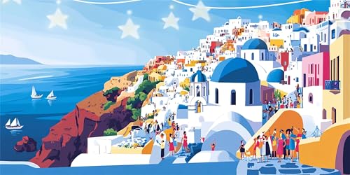 Diamond Painting Erwachsene Meer Diamond Painting Urlaub Diamant Paintings bilder, 5D Diamant Malerei Kits Cross Stitch Stickerei Kunsthandwerk für Deko Wohnzimmer, Geschenke für Frauen 45x90cm G6-938 von Doontiny