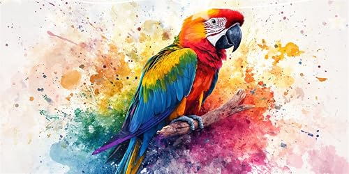 Diamond Painting Erwachsene Papagei Diamond Painting Farbe Diamant Paintings bilder, 5D Diamant Malerei Kits Cross Stitch Stickerei Kunsthandwerk für Aesthetic Wanddeko Schlafzimmer 40x80cm G6-718 von Doontiny