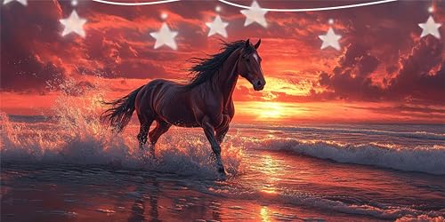Diamond Painting Erwachsene Pferd Diamond Painting Sonnenaufgang Diamant Paintings bilder, Diamant Malerei Art Kits Cross Stitch Stickerei Kunsthandwerk Sets für Wanddeko Schlafzimmer 30x60cm G6-646 Diamond Painting Erwachsene Pferd Diamond Painting Sonnenaufgang Diamant Paintings bilder, Diamant Malerei Art Kits Cross Stitch Stickerei Kunsthandwerk Sets für Wanddeko Schlafzimmer 30x60cm G6-646 von Doontiny