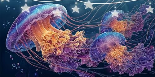 Diamond Painting Erwachsene Qualle Diamond Painting Blasen Diamant Paintings bilder, 5D Diamant Malerei Kits Cross Stitch Stickerei Kunsthandwerk für Aesthetic Wanddeko Schlafzimmer 30x60cm G6-630 Diamond Painting Erwachsene Qualle Diamond Painting Blasen Diamant Paintings bilder, 5D Diamant Malerei Kits Cross Stitch Stickerei Kunsthandwerk für Aesthetic Wanddeko Schlafzimmer 30x60cm G6-630 von Doontiny