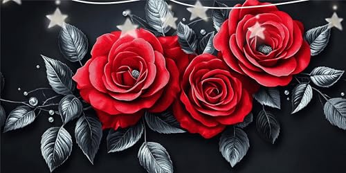 Diamond Painting Erwachsene Rot Diamond Painting Rose Diamant Paintings bilder, 5D Diamant Malerei Kits Cross Stitch Stickerei Kunsthandwerk für Deko Wohnzimmer, Geschenke für Frauen 100x200cm G6-70 Diamond Painting Erwachsene Rot Diamond Painting Rose Diamant Paintings bilder, 5D Diamant Malerei Kits Cross Stitch Stickerei Kunsthandwerk für Deko Wohnzimmer, Geschenke für Frauen 100x200cm G6-70 von Doontiny