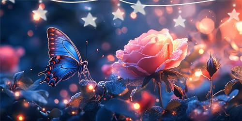 Diamond Painting Erwachsene Schmetterling Diamond Painting Rose Diamant Paintings bilder, Diamant Malerei Art Kits Cross Stitch Stickerei Kunsthandwerk Sets für Wanddeko Schlafzimmer 40x80cm G6-18 Diamond Painting Erwachsene Schmetterling Diamond Painting Rose Diamant Paintings bilder, Diamant Malerei Art Kits Cross Stitch Stickerei Kunsthandwerk Sets für Wanddeko Schlafzimmer 40x80cm G6-18 von Doontiny