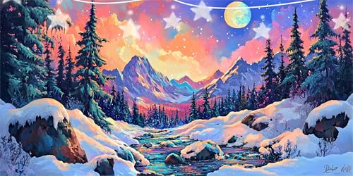 Diamond Painting Erwachsene Schnee Diamond Painting Berg Diamant Paintings bilder, Diamant Malerei Kits Cross Stitch Stickerei Kunsthandwerk für Deko Wohnzimmer, Geschenke für Frauen 90x180cm G6-974 Diamond Painting Erwachsene Schnee Diamond Painting Berg Diamant Paintings bilder, Diamant Malerei Kits Cross Stitch Stickerei Kunsthandwerk für Deko Wohnzimmer, Geschenke für Frauen 90x180cm G6-974 von Doontiny