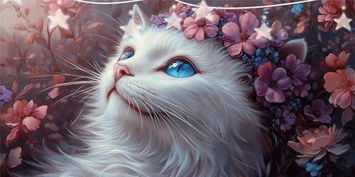 Diamond Painting Erwachsene Tier Diamond Painting Katze Diamant Paintings bilder, 5D Diamant Malerei Kits Cross Stitch Stickerei Kunsthandwerk für Deko Wohnzimmer, Geschenke für Frauen 30x60cm G6-586 Diamond Painting Erwachsene Tier Diamond Painting Katze Diamant Paintings bilder, 5D Diamant Malerei Kits Cross Stitch Stickerei Kunsthandwerk für Deko Wohnzimmer, Geschenke für Frauen 30x60cm G6-586 von Doontiny