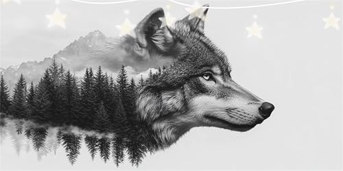 Diamond Painting Erwachsene Wald Diamond Painting Wolf Diamant Paintings bilder, 5D Diamant Malerei Kits Cross Stitch Stickerei Kunsthandwerk für Deko Wohnzimmer, Geschenke für Frauen 90x180cm G6-766 Diamond Painting Erwachsene Wald Diamond Painting Wolf Diamant Paintings bilder, 5D Diamant Malerei Kits Cross Stitch Stickerei Kunsthandwerk für Deko Wohnzimmer, Geschenke für Frauen 90x180cm G6-766 von Doontiny