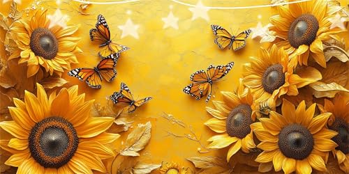 Diamond Painting Gelb Diamant Paintings Sonnenblume Diamond Painting Erwachsene Anfänger, 5D DIY Mosaikherstellung Arts Craft, Crystal Stickerei Diamant Malerei für Wanddeko Schlafzimmer 45x90cm G6-23 Diamond Painting Gelb Diamant Paintings Sonnenblume Diamond Painting Erwachsene Anfänger, 5D DIY Mosaikherstellung Arts Craft, Crystal Stickerei Diamant Malerei für Wanddeko Schlafzimmer 45x90cm G6-23 von Doontiny