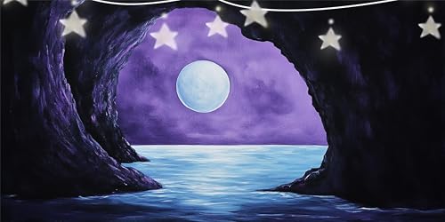 Diamond Painting See Diamant Paintings Mond Diamond Painting Erwachsene Anfänger, 5D Mosaikherstellung Arts Craft, Crystal Stickerei Diamant Malerei für Aesthetic Wanddeko Schlafzimmer 50x100cm G6-31 von Doontiny