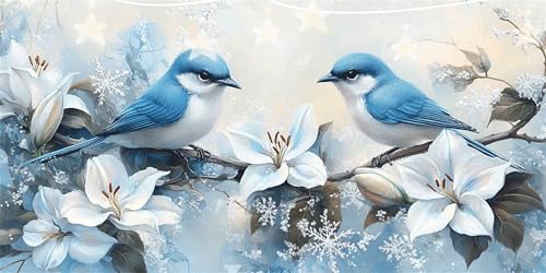 Diamond Painting Vogel Diamant Paintings Frost Diamond Painting Erwachsene Anfänger, 5D DIY Mosaikherstellung Arts Craft, Crystal Stickerei Diamant Malerei für Wanddeko Schlafzimmer 100x200cm G6-61 von Doontiny