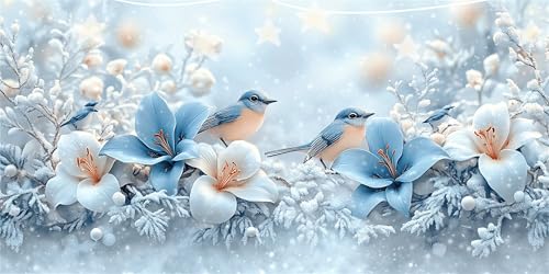 Diamond Painting Vogel Diamant Paintings Schnee Diamond Painting Erwachsene Anfänger, 5D DIY Mosaikherstellung Arts Craft, Crystal Stickerei Diamant Malerei für Wanddeko Schlafzimmer 90x180cm G6-63 von Doontiny