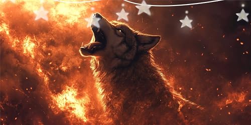 Diamond Painting Wolf Diamant Paintings Feuer Diamond Painting Erwachsene Anfänger, 5D DIY Mosaikherstellung Arts Craft, Crystal Stickerei Diamant Malerei für Wanddeko Schlafzimmer 100x200cm G6-443 Diamond Painting Wolf Diamant Paintings Feuer Diamond Painting Erwachsene Anfänger, 5D DIY Mosaikherstellung Arts Craft, Crystal Stickerei Diamant Malerei für Wanddeko Schlafzimmer 100x200cm G6-443 von Doontiny