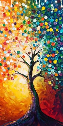 Farbe Malen Nach Zahlen Groß 40X80cm Baum Malen Nach Zahlen Erwachsene, DIY Kreativ Set Mit 3-Pinseln und Acrylfarbe, Ohne Rahmen, Painting by Numbers für Geschenke und Wanddeko Schlafzimmer W6-258 Farbe Malen Nach Zahlen Groß 40X80cm Baum Malen Nach Zahlen Erwachsene, DIY Kreativ Set Mit 3-Pinseln und Acrylfarbe, Ohne Rahmen, Painting by Numbers für Geschenke und Wanddeko Schlafzimmer W6-258 von Doontiny