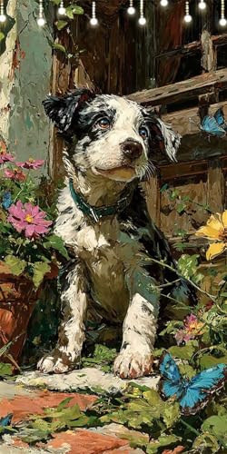 Hund Malen Nach Zahlen Groß 40X80cm Chrysantheme Malen Nach Zahlen Erwachsene, DIY Kreativ Set Mit 3-Pinseln und Acrylfarbe, Ohne Rahmen, Painting by Numbers für Wohnzimmer Wanddeko, Geschenke W6-154 Hund Malen Nach Zahlen Groß 40X80cm Chrysantheme Malen Nach Zahlen Erwachsene, DIY Kreativ Set Mit 3-Pinseln und Acrylfarbe, Ohne Rahmen, Painting by Numbers für Wohnzimmer Wanddeko, Geschenke W6-154 von Doontiny
