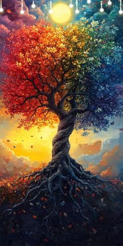 Malen Nach Zahlen Erwachsene Baum Malen Nach Zahlen Mond, DIY Handgemalt Ölgemälde Kit für Anfänger und Erwachsene Mit Pinseln und Acrylfarbe Ohne Rahmen, Wanddeko Wohnzimmer, Geschenk 80X160cm W6-163 Malen Nach Zahlen Erwachsene Baum Malen Nach Zahlen Mond, DIY Handgemalt Ölgemälde Kit für Anfänger und Erwachsene Mit Pinseln und Acrylfarbe Ohne Rahmen, Wanddeko Wohnzimmer, Geschenk 80X160cm W6-163 von Doontiny