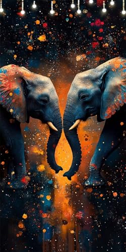 Malen Nach Zahlen Erwachsene Elefant Malen Nach Zahlen Farbe, DIY Handgemalt Ölgemälde Kit für Anfänger und Erwachsene Mit Pinseln und Acrylfarbe, Ohne Rahmen, Wanddeko Wohnzimmer 55X110cm W6-357 Malen Nach Zahlen Erwachsene Elefant Malen Nach Zahlen Farbe, DIY Handgemalt Ölgemälde Kit für Anfänger und Erwachsene Mit Pinseln und Acrylfarbe, Ohne Rahmen, Wanddeko Wohnzimmer 55X110cm W6-357 von Doontiny