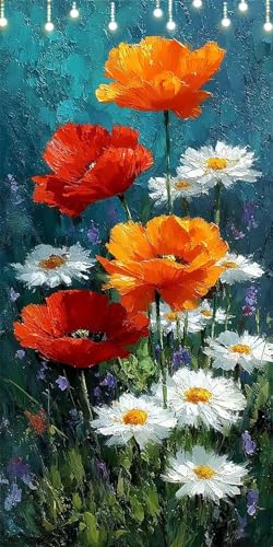 Malen Nach Zahlen Erwachsene Gänseblümchen Malen Nach Zahlen Mohn, DIY Handgemalt Ölgemälde Kit für Anfänger und Erwachsene Mit Pinseln und Acrylfarbe, Ohne Rahmen, Wanddeko Wohnzimmer 45X90cm W6-301 Malen Nach Zahlen Erwachsene Gänseblümchen Malen Nach Zahlen Mohn, DIY Handgemalt Ölgemälde Kit für Anfänger und Erwachsene Mit Pinseln und Acrylfarbe, Ohne Rahmen, Wanddeko Wohnzimmer 45X90cm W6-301 von Doontiny