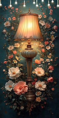 Malen Nach Zahlen Erwachsene Gänseblümchen Malen Nach Zahlen Schreibtischlampe, DIY Handgemalt Ölgemälde Kit für Erwachsene Mit Pinseln und Acrylfarbe, Ohne Rahmen,Wanddeko Wohnzimmer 50X100cm W6-347 von Doontiny