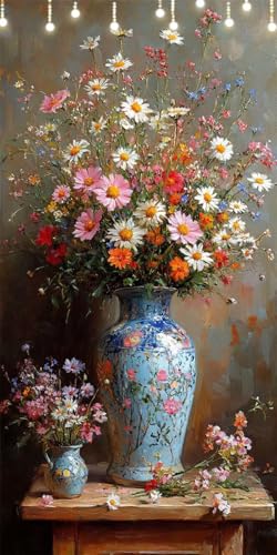 Malen Nach Zahlen Erwachsene Gänseblümchen Malen Nach Zahlen Vase, DIY Handgemalt Ölgemälde Kit für Anfänger und Erwachsene Mit Pinseln und Acrylfarbe, Ohne Rahmen, Wanddeko Wohnzimmer 55X110cm W6-191 Malen Nach Zahlen Erwachsene Gänseblümchen Malen Nach Zahlen Vase, DIY Handgemalt Ölgemälde Kit für Anfänger und Erwachsene Mit Pinseln und Acrylfarbe, Ohne Rahmen, Wanddeko Wohnzimmer 55X110cm W6-191 von Doontiny