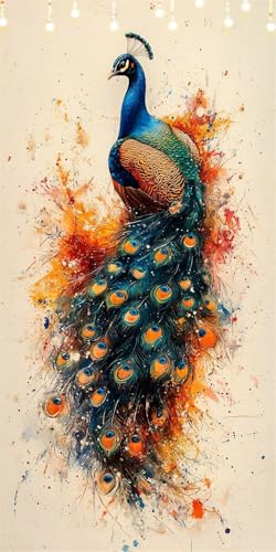 Malen Nach Zahlen Erwachsene Pfau Malen Nach Zahlen Tier, DIY Handgemalt Ölgemälde Kit für Anfänger und Erwachsene Mit Pinseln und Acrylfarbe Ohne Rahmen, Wanddeko Wohnzimmer Geschenk 100X200cm W6-255 Malen Nach Zahlen Erwachsene Pfau Malen Nach Zahlen Tier, DIY Handgemalt Ölgemälde Kit für Anfänger und Erwachsene Mit Pinseln und Acrylfarbe Ohne Rahmen, Wanddeko Wohnzimmer Geschenk 100X200cm W6-255 von Doontiny