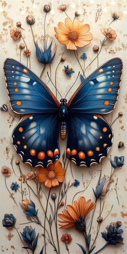 Malen Nach Zahlen Erwachsene Schmetterling Malen Nach Zahlen Blau, DIY Handgemalt Ölgemälde Kit für Anfänger und Erwachsene Mit Pinseln und Acrylfarbe, Ohne Rahmen, Wanddeko Wohnzimmer 40X80cm W6-383 Malen Nach Zahlen Erwachsene Schmetterling Malen Nach Zahlen Blau, DIY Handgemalt Ölgemälde Kit für Anfänger und Erwachsene Mit Pinseln und Acrylfarbe, Ohne Rahmen, Wanddeko Wohnzimmer 40X80cm W6-383 von Doontiny