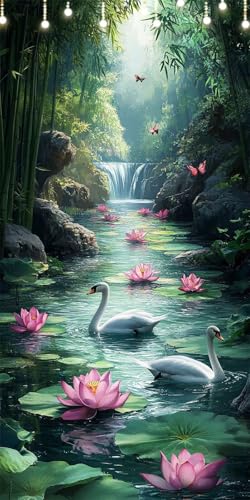 Malen Nach Zahlen Erwachsene Schwan Malen Nach Zahlen Lotus, DIY Handgemalt Ölgemälde Kit für Anfänger und Erwachsene Mit Pinseln und Acrylfarbe, Ohne Rahmen, Wanddekoration Wohnzimmer 70X140cm W6-363 Malen Nach Zahlen Erwachsene Schwan Malen Nach Zahlen Lotus, DIY Handgemalt Ölgemälde Kit für Anfänger und Erwachsene Mit Pinseln und Acrylfarbe, Ohne Rahmen, Wanddekoration Wohnzimmer 70X140cm W6-363 von Doontiny