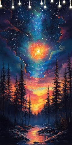 Malen Nach Zahlen Erwachsene Sternenhimmel Malen Nach Zahlen Wald, DIY Handgemalt Ölgemälde Kit für Anfänger und Erwachsene Mit Pinseln und Acrylfarbe, Ohne Rahmen, Wanddeko Wohnzimmer 40X80cm W6-297 Malen Nach Zahlen Erwachsene Sternenhimmel Malen Nach Zahlen Wald, DIY Handgemalt Ölgemälde Kit für Anfänger und Erwachsene Mit Pinseln und Acrylfarbe, Ohne Rahmen, Wanddeko Wohnzimmer 40X80cm W6-297 von Doontiny