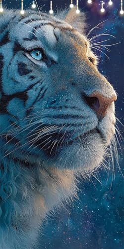 Malen Nach Zahlen Erwachsene Tiger Malen Nach Zahlen Weiß, DIY Handgemalt Ölgemälde Kit für Anfänger und Erwachsene Mit Pinseln und Acrylfarbe, Ohne Rahmen, Wanddekoration Wohnzimmer 100X200cm W6-187 Malen Nach Zahlen Erwachsene Tiger Malen Nach Zahlen Weiß, DIY Handgemalt Ölgemälde Kit für Anfänger und Erwachsene Mit Pinseln und Acrylfarbe, Ohne Rahmen, Wanddekoration Wohnzimmer 100X200cm W6-187 von Doontiny
