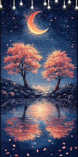 Mond Malen Nach Zahlen Groß 80X160cm Kirschblüten Malen Nach Zahlen Erwachsene, DIY Kreativ Set Mit 3-Pinseln und Acrylfarbe, Ohne Rahmen, Painting by Numbers für Wohnzimmer Wanddeko, Geschenke W6-186 Mond Malen Nach Zahlen Groß 80X160cm Kirschblüten Malen Nach Zahlen Erwachsene, DIY Kreativ Set Mit 3-Pinseln und Acrylfarbe, Ohne Rahmen, Painting by Numbers für Wohnzimmer Wanddeko, Geschenke W6-186 von Doontiny