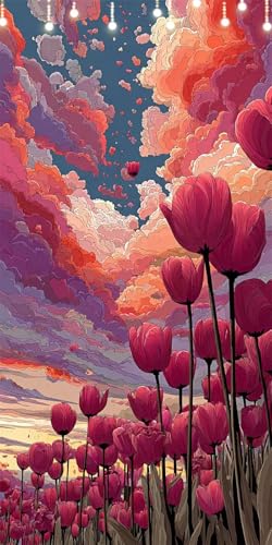 Tulpe Malen Nach Zahlen Groß 40X80cm Rosa Malen Nach Zahlen Erwachsene, DIY Kreativ Set Mit 3-Pinseln und Acrylfarbe, Ohne Rahmen, Painting by Numbers für Geschenke und Wanddeko Schlafzimmer W6-292 Tulpe Malen Nach Zahlen Groß 40X80cm Rosa Malen Nach Zahlen Erwachsene, DIY Kreativ Set Mit 3-Pinseln und Acrylfarbe, Ohne Rahmen, Painting by Numbers für Geschenke und Wanddeko Schlafzimmer W6-292 von Doontiny