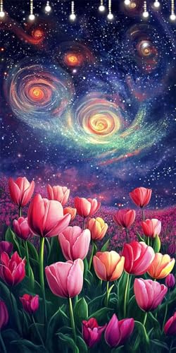 Tulpe Malen Nach Zahlen Groß 55X110cm Sternenhimmel Malen Nach Zahlen Erwachsene, DIY Kreativ Set Mit 3-Pinseln und Acrylfarbe, Ohne Rahmen, Painting by Numbers für Wanddeko Flur, Geschenke W6-364 Tulpe Malen Nach Zahlen Groß 55X110cm Sternenhimmel Malen Nach Zahlen Erwachsene, DIY Kreativ Set Mit 3-Pinseln und Acrylfarbe, Ohne Rahmen, Painting by Numbers für Wanddeko Flur, Geschenke W6-364 von Doontiny