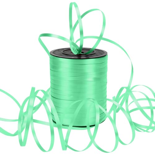 Dooozy 500 M/ 546 Yards Ringelband Geschenkband Set, 5MM Geschenkbänder für Geburtstag Luftballons Hochzeit Geschenkverpackung Florist Luftballon Schleifen und Saisonale Deko(Grün) von Dooozy