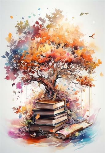 40x60cm Diamond Painting Ewachsene, DIY 5D Diamant Painting Baum Buch Bilder Art Bastelset Diamond Painting Kinder Anfänger Stickerei Set, for Home Wall Decor oder Madchen Geschenke D-282 40x60cm Diamond Painting Ewachsene, DIY 5D Diamant Painting Baum Buch Bilder Art Bastelset Diamond Painting Kinder Anfänger Stickerei Set, for Home Wall Decor oder Madchen Geschenke D-282 von Dooqon