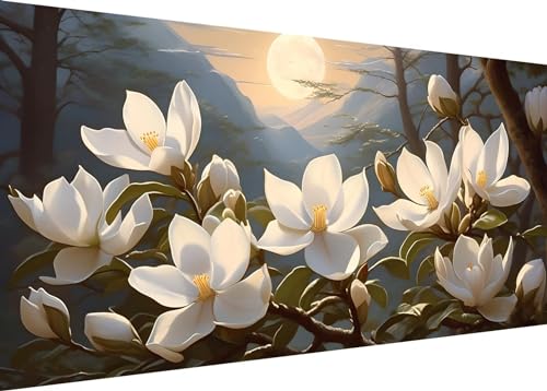 5D Diamond Painting Erwashsene Groß XXL 180x90cm Full Diamant Painting Bilder Mond Magnolie Diamond Art DIY Diemant Malerel Kinder Kreuzstich Stickerei Kunst Set Home Wand Dekor H-438 5D Diamond Painting Erwashsene Groß XXL 180x90cm Full Diamant Painting Bilder Mond Magnolie Diamond Art DIY Diemant Malerel Kinder Kreuzstich Stickerei Kunst Set Home Wand Dekor H-438 von Dooqon