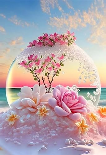 5D Diamond Painting Full Drill Set Diamonts Painting Bilder Groß, Diamant Malerei Traum Blumen Kit mit Zubehör für Kinder Erwachsene,Diamant Stickerei Gemälde Home Wand Décor Geschenke 30x45cm G-117 5D Diamond Painting Full Drill Set Diamonts Painting Bilder Groß, Diamant Malerei Traum Blumen Kit mit Zubehör für Kinder Erwachsene,Diamant Stickerei Gemälde Home Wand Décor Geschenke 30x45cm G-117 von Dooqon