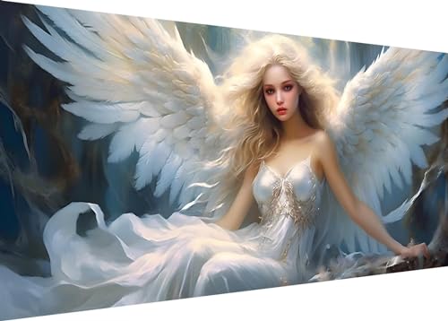 Diamond Painting Set für Enwachsene DIY 5D Frau Engel Diamond Painting Bilder mit Quadrat Full Drill Groß Diamond Art Painting Kit für Home Wall Decor Geschenke 40x20cm/16x8in A-223 Diamond Painting Set für Enwachsene DIY 5D Frau Engel Diamond Painting Bilder mit Quadrat Full Drill Groß Diamond Art Painting Kit für Home Wall Decor Geschenke 40x20cm/16x8in A-223 von Dooqon