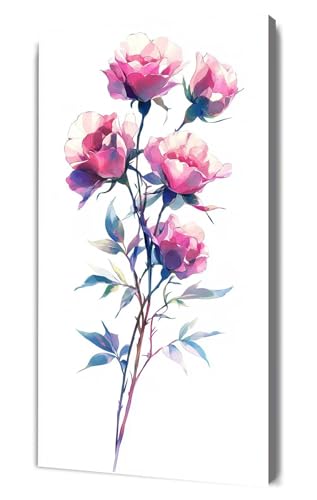 Dooqon Malen Nach Zahlen Erwachsene Rose Traum, DIY Handgemalt Ölgemälde Kit für Anfänger und Erwachsene, Inklusive Knitterfreie Leinwand,Pinsel und Acrylfarben, Malen Nach Zahlen Dekor 30x60cm g-376 von Dooqon