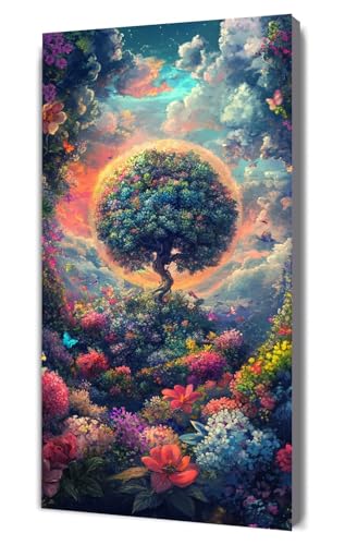 Dooqon Malen Nach Zahlen Erwachsene Traum Baum, DIY Handgemalt Ölgemälde Kit für Anfänger und Erwachsene, Inklusive Knitterfreie Leinwand,Pinsel und Acrylfarben, Malen Nach Zahlen Dekor 30x60cm g-427 von Dooqon