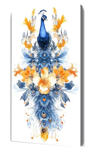 Dooqon Malen Nach Zahlen Erwachsene Traum Pfau, DIY Handgemalt Ölgemälde Kit für Anfänger und Erwachsene, Inklusive Knitterfreie Leinwand,Pinsel und Acrylfarben, Malen Nach Zahlen Dekor 20x40cm g-408 von Dooqon