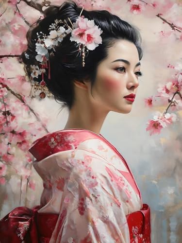 Malen Nach Zahlen Erwachsene Beginner Geisha Paint by Number Artwork Paint by Number Kits Colorful Canvas Oil Painting by Number Home Wall Dekoration Geschenke 50x65cm Frameless G-474 Malen Nach Zahlen Erwachsene Beginner Geisha Paint by Number Artwork Paint by Number Kits Colorful Canvas Oil Painting by Number Home Wall Dekoration Geschenke 50x65cm Frameless G-474 von Dooqon