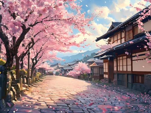 Malen Nach Zahlen Erwachsene Beginner Sakura Straße Paint by Number Artwork Paint by Number Kits Colorful Canvas Oil Painting by Number Home Wall Dekoration Geschenke 40x50cm Frameless G-740 Malen Nach Zahlen Erwachsene Beginner Sakura Straße Paint by Number Artwork Paint by Number Kits Colorful Canvas Oil Painting by Number Home Wall Dekoration Geschenke 40x50cm Frameless G-740 von Dooqon