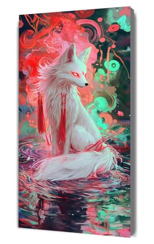 Malen Nach Zahlen Erwachsene Traum Fuchs, DIY Handgemalt Ölgemälde Kit für Anfänger und Erwachsene, Inklusive Knitterfreie Leinwand,Pinsel und Acrylfarben, Malen Nach Zahlen Dekor 20x40cm g-399 von Dooqon