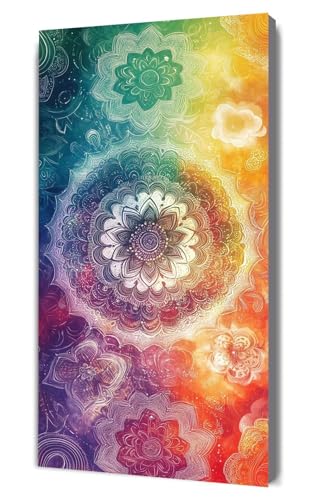 Malen Nach Zahlen Erwachsene Traum Mandala, DIY Handgemalt Ölgemälde Kit für Anfänger und Erwachsene, Inklusive Knitterfreie Leinwand,Pinsel und Acrylfarben, Malen Nach Zahlen Dekor 20x40cm g-414 von Dooqon