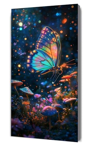 Malen Nach Zahlen Erwachsene Traum Schmetterling, DIY Handgemalt Ölgemälde Kit für Anfänger und Erwachsene, Inklusive Knitterfreie Leinwand,Pinsel und Acrylfarben, Malen Nach Zahlen 20x40cm g-401 von Dooqon